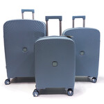 Set Valijas Flb Pp Gris Azul  20 24 28 168 4Ruedas